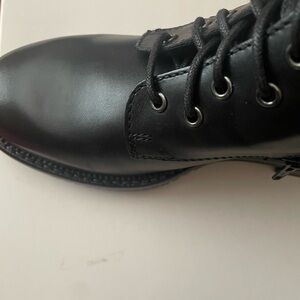 Women’s black leather boot